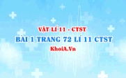 Bài 1 trang 72 SGK Vật lí 11 Chân trời sáng tạo